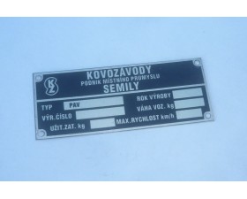 ŠTÍTEK VÝROBNÍ - PAV - LEPTANÝ